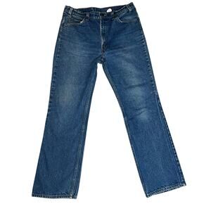 Levi's 517 orange tab vintage 90s boot cut leg blue denim men's jeans  36 x 32
